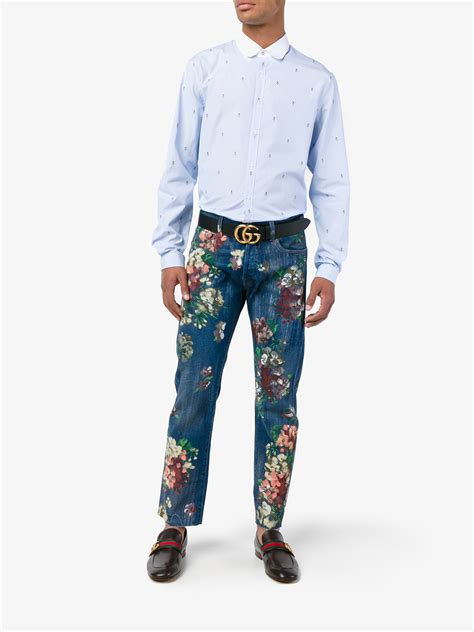 gucci floral jeans replica|gucci jeans for men cheap.